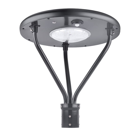 OKAYLEDLIGHT US Stock 40W led solar post top light with PIR sensor Tenon Size 62mm/78mm led solar garden light 5000K