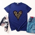 thumbnail image 1 of OKBOP Black Tops,New Fashion Short Sleeve Casual Love Leopard Printed Loose T-Shirt Girls' Tops,Tees & Blouses Superman Shirt, 1 of 3