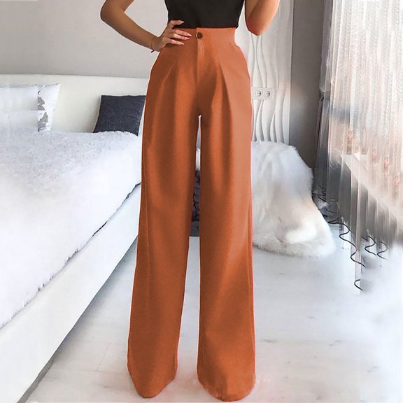 OKBOP Blazer Jackets for Women,Womens Fashion Summer Solid Casual Button Pocket Elastic Waist Long Pants