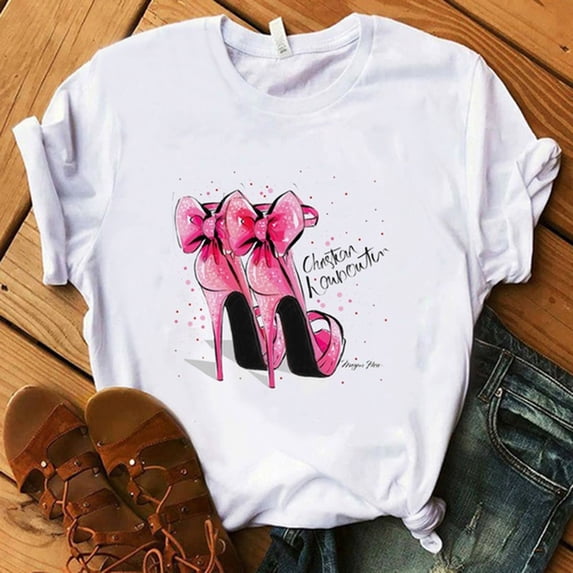 OKBOP Boat Neck Tops for Women,Fashion Floral Graphic Print Short Sleeve T-Shirt Casual Blouses Long Sleeve Undershirt for Women