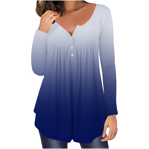 OKBOP Date Night Tops For Women,Casual T-Shirt Printed Long Sleeve Round Neck Ruched Pullover Black Blouse For Women Dressy Christmas Tshirt