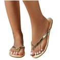 thumbnail image 1 of OKBOP Flat Sandals Arch Support platform sandals for Women Slide Open Toe hiking sandals women Flat Arch Flat Heel Thick Stability Arch Support, 1 of 4