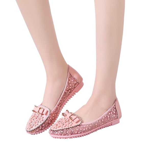 OKBOP Flat Sandals for Women Closed Toe Flat Walking Sandals Casual Rhinestone Closed Toe Beach Shoes