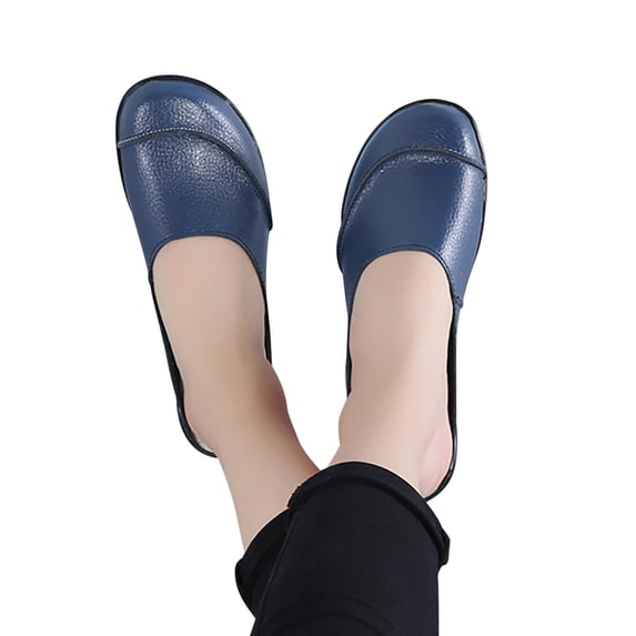 OKBOP Flat Sandals for Women Closed Toe Slide Comfort Sandals Party Casual Non-Slip Shoes