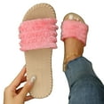 thumbnail image 1 of OKBOP Flat Sandals for Women Flat Open Toe Beach Sandals Casual Tassels Party Shoes, 1 of 7