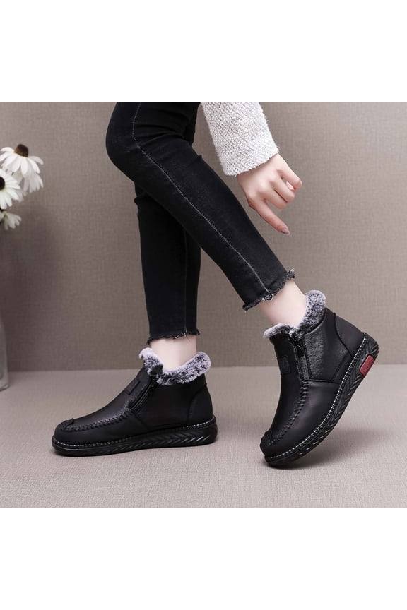 Flats Shoes-Non Slip Shoes for Women Warm Winter Hiking Hiking Boots Christmas Fashion Womens Boots Clearance