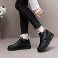 thumbnail image 1 of OKBOP Flats Shoes-Warm Christmas Walking Shoes Women Winter Vintage Snow Boots for Girls Square Toe Womens Boots Clearance, 1 of 9