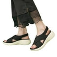 thumbnail image 1 of OKBOP Footbed Orthopedic Sandals for Women Open Toe Wedge Sandals Arch Support Casual Beach Non-Slip Shoes, 1 of 6