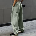 thumbnail image 1 of OKBOP Full Length Women'S Cargo Pants Wide Leg High Waist Baggy Harem Streetwear Hiking Stretch Casual with Pockets Elastic Waist Trousers, 1 of 4