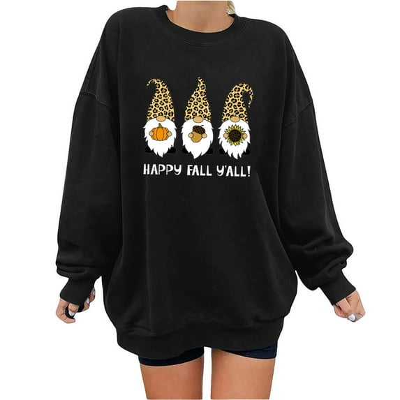 OKBOP Going Out Tops For Women College,Fashion Autumn Printed Loose Long Sleeve Round Neck Casual Pullover Sweatershirt Short Sleeve Blouses For Women Long Sleeve White Shirt Women