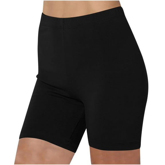 OKBOP Gym Shorts Women Black Slim-Leg Active Fit Biker Shorts Activewear Workout Bottoms