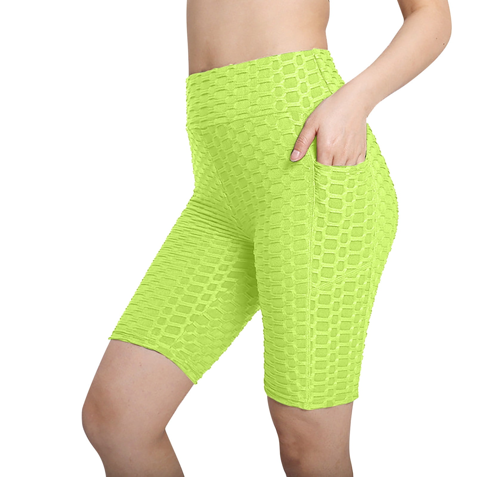 OKBOP Gym Shorts Women Yellow Skinny Yoga Pants Sports Loungewear Slim
