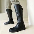 thumbnail image 1 of OKBOP Ladies Tall Boots Faux Leather Riding Buckle Knee-High Fall, 1 of 5