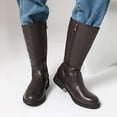 thumbnail image 1 of OKBOP Ladies Tall Boots Faux Leather Riding Pull-On Knee-High Fall, 1 of 5
