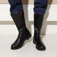 thumbnail image 1 of OKBOP Ladies Tall Boots Faux Leather Riding Pull-On Knee-High Fall, 1 of 5