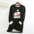 thumbnail image 1 of OKBOP Mermaid Tops for Women,Ladies Fashion Casual Autumn Winter Plus Fleece Warm Christmas Print Pirate Blouse Neon Shirts for Women, 1 of 5