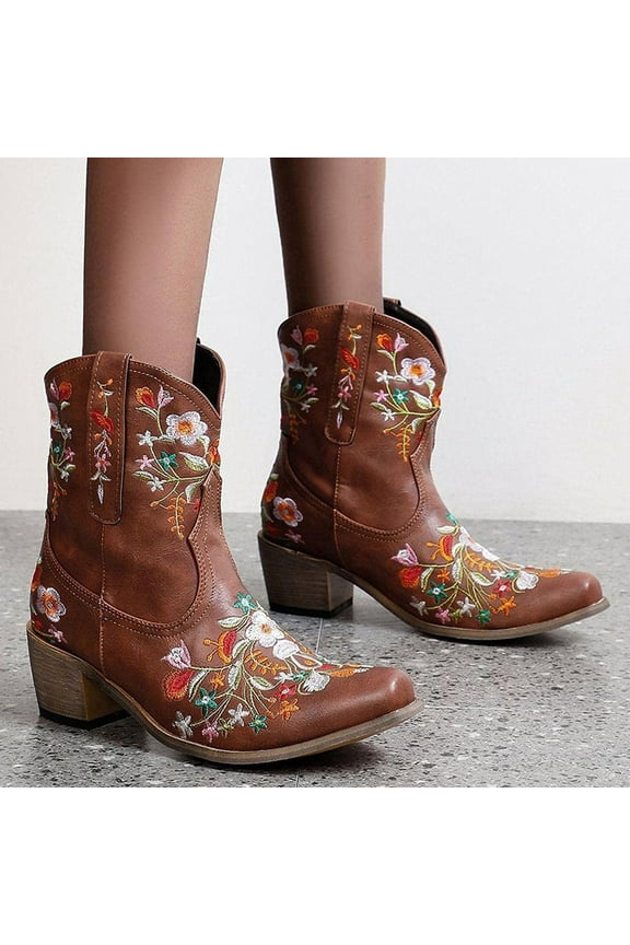 Middle Heels Shoes-Winter Christmas Comfort Warm Metallic Boots Walking Shoes Women Vintage Womens Boots Clearance