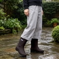 thumbnail image 1 of OKBOP Non-Slip rain boots for women waterproof Ankle-High Zip-Up Moto Fall Low Heel, 1 of 5