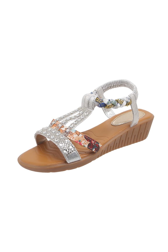 Open Toe Sandals Snap wedge sandals for Women Arch Support Footbed wedge sandals Stability Arch Support Chunky High Arch High Heel