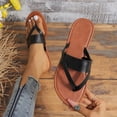 thumbnail image 1 of OKBOP Open Toe flat sandals for women flat T-Bar Slide Flat Arch Flat Heel Arch Support Flatform flat sandals for women, 1 of 5