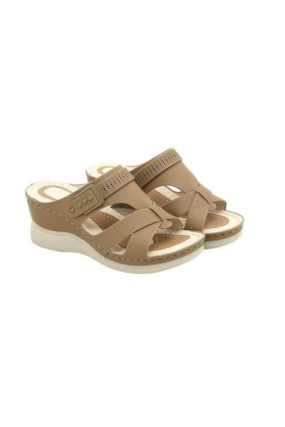 Orthopedic Sandals for Women Footbed Open Toe Wedge Sandals Non-Slip Casual 2026 Arch Support Shoes