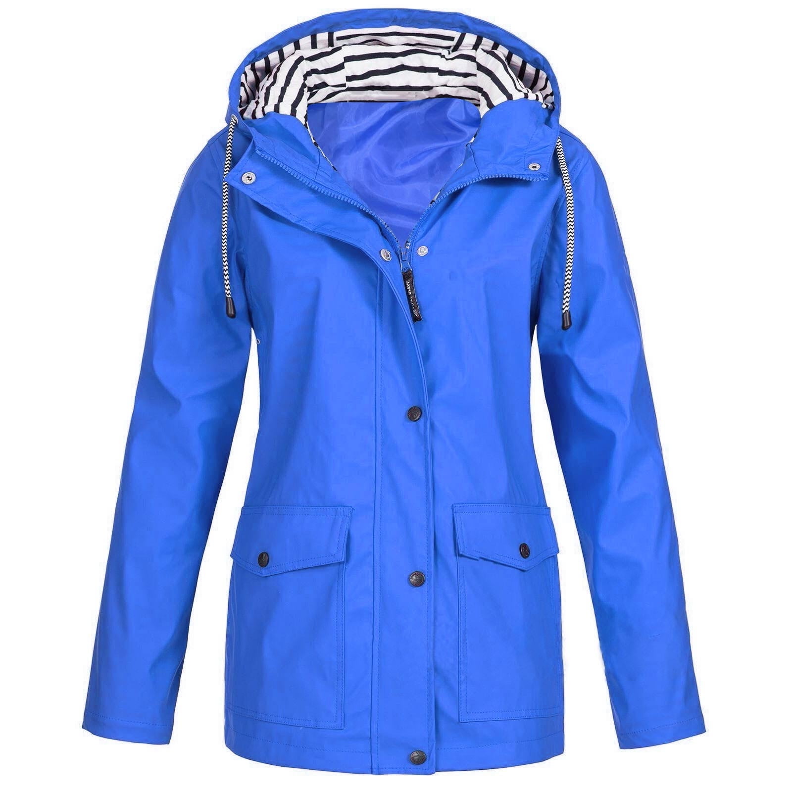 OKBOP Overcoat Jacket Solid girls fall jacket Hooded Windproof Button ...