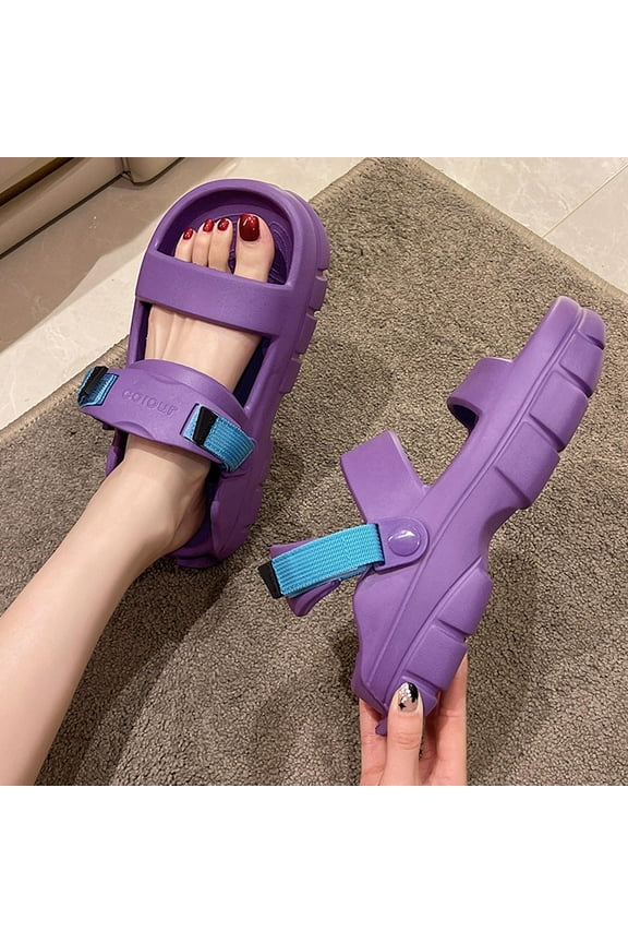 Platform Sandals for Women Slide Open Toe Beach Sandals Casual Slide Party Shoes