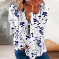 thumbnail image 1 of OKBOP Plus Size Tops for Women Sexy,Round- Neck Printing Long Sleeves Recreational Pullover Long Sleeve Womens White Blouse Blouses & Button-Down Shirts, 1 of 8