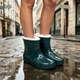 thumbnail image 1 of OKBOP Pull-On Rain Boots For Women Waterproof Waterproof Outdoor Gardening Ankle-High Waterproof Flat Heel Wading, 1 of 5