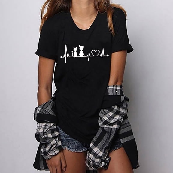 OKBOP Red Crop Tops for Women,Girls Plus Size Print Tees Shirts Short Sleeve T Shirt Green Blouses for Women Black Button Up Shirt Women