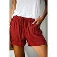 thumbnail image 1 of OKBOP Running Shorts for Women Red Wide-Leg Activewear Elastic Waist Active Fit Shorts, 1 of 4