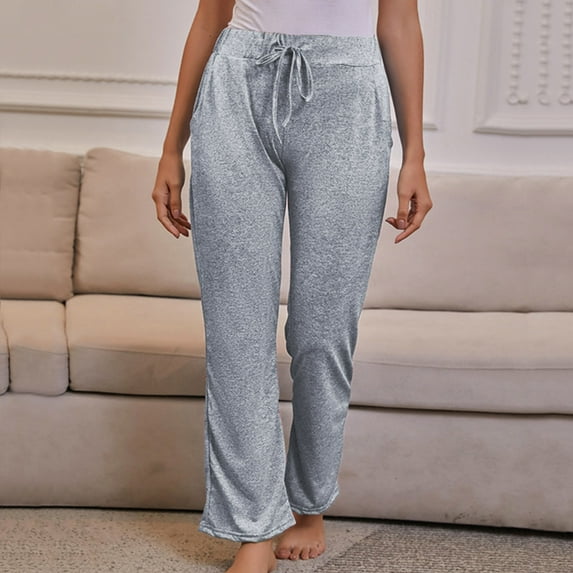 OKBOP Scrubs for Women Set Jogger Pants,Casual Pocket Cotton Linen Elastic Waist Wide Large size Leg Pants for Women