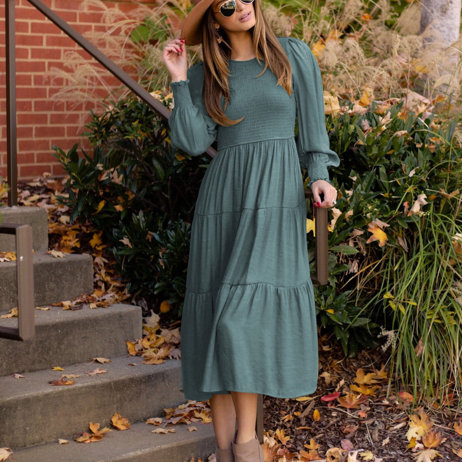 mid calf winter dresses 12 Ways to Wear Boots with a Dress This Winter