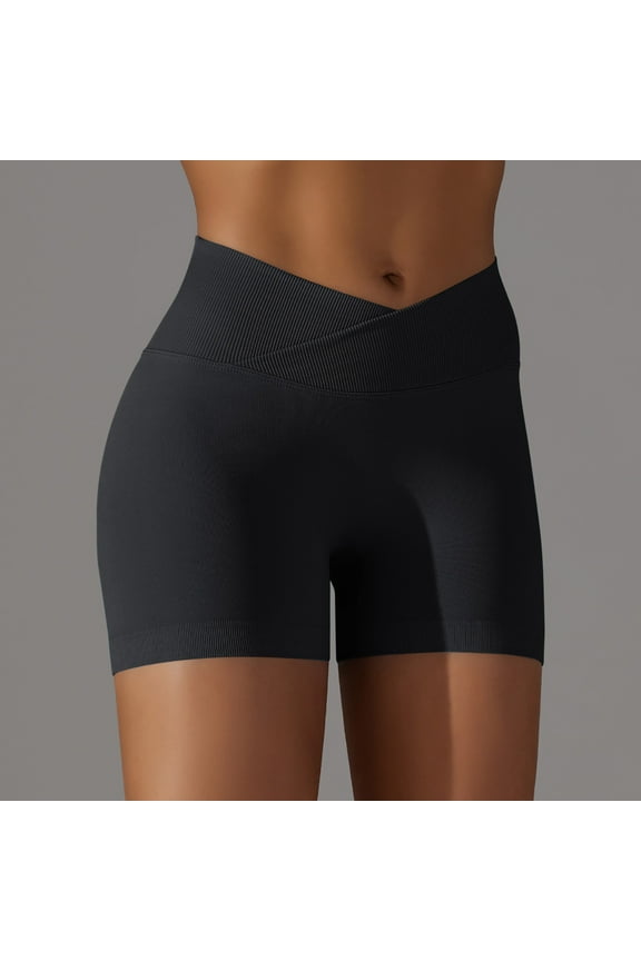 Shorts for Women Black Sports Skinny Slim-Leg Loungewear Yoga Pants Workout Bottoms