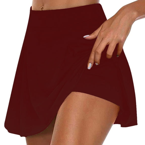 OKBOP Shorts for Women Plus Size Red Wide-Leg Relaxed Fit Casual Sport Shorts