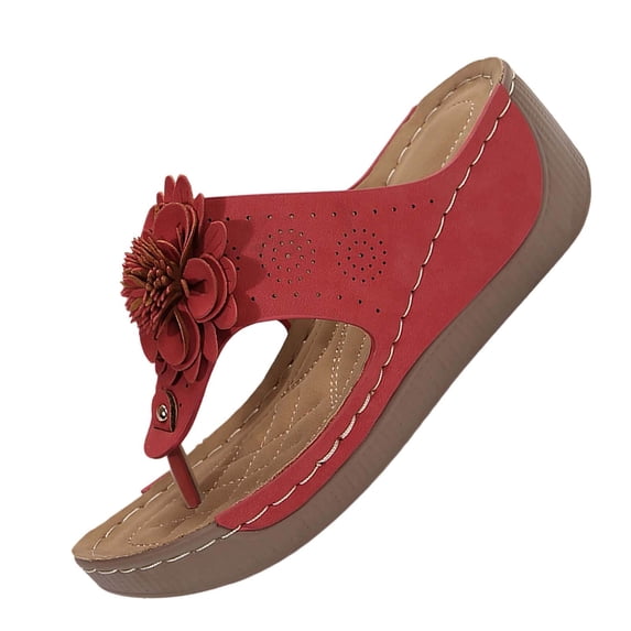 OKBOP Slide Sandals Flip flops for women wedge Open Toe Slide Medium Arch Stability Arch Support wedge sandals Platform Low Heel