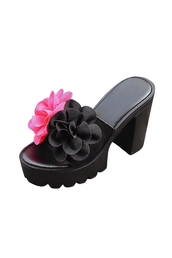 Slide Sandals Slide platform heels for women Open Toe High Arch Arch Support Chunky Stability High Heel Heels
