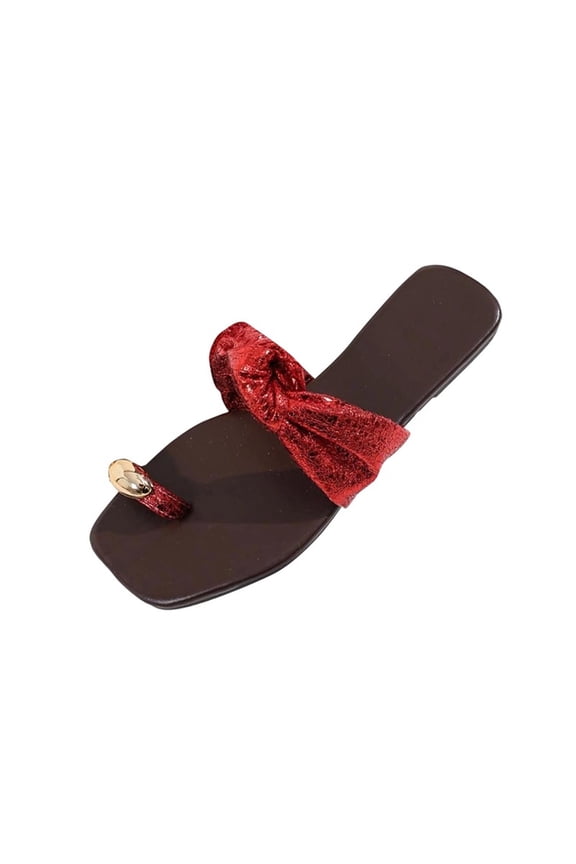 Slide Sandals platform Toe Loop Open Toe flat sandals for women Medium Arch Flatform Stability Flat Heel flat sandals for women Slip-Resistant