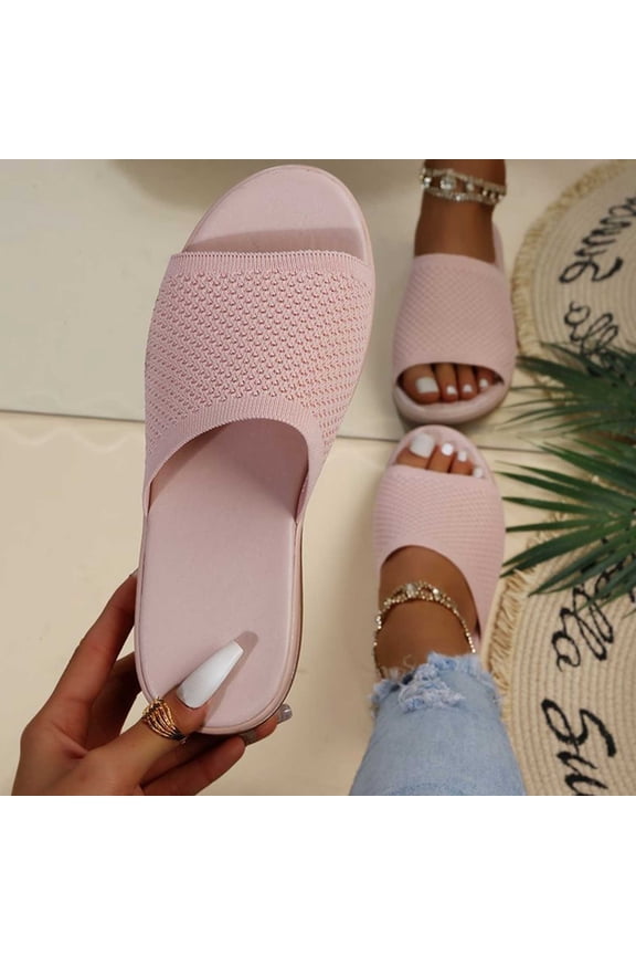 Slide flat sandals for women flat Open Toe Slide Flat Arch Flat Heel Stability flat sandals for women Flatform