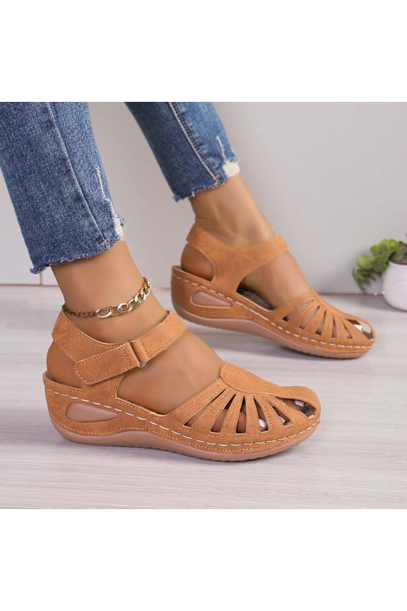 Slip-On Sandals Flat flat Flip flops for women Closed Toe flip flops for women Stability Flat Heel Flat Arch Thin Slip-Resistant