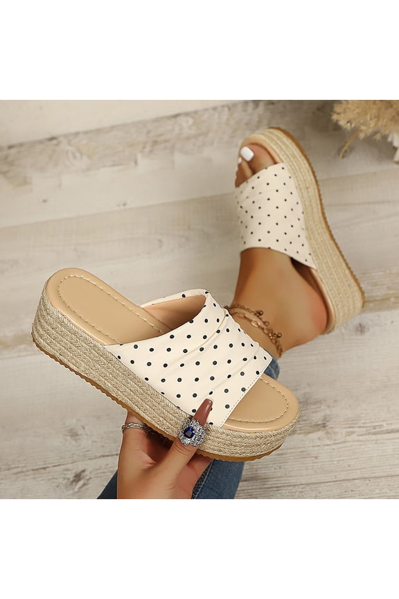 Slip-On Sandals Medium Arch Espadrilles Open Toe platform sandals for Women High Heel platform sandals Arch Support Slip-Resistant Platform