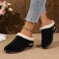 thumbnail image 1 of OKBOP Slippers for Women Closed Toe Orthopedic Sandals Casual Fleece Slide Wedding Shoes, 1 of 9