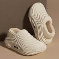 thumbnail image 1 of OKBOP Slippers for Women Closed Toe Platform Sandals Casual Fleece Wedding Slide Shoes, 1 of 6