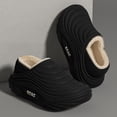 thumbnail image 1 of OKBOP Slippers for Women Closed Toe Platform Sandals Travel Slide Casual Fleece Shoes, 1 of 5