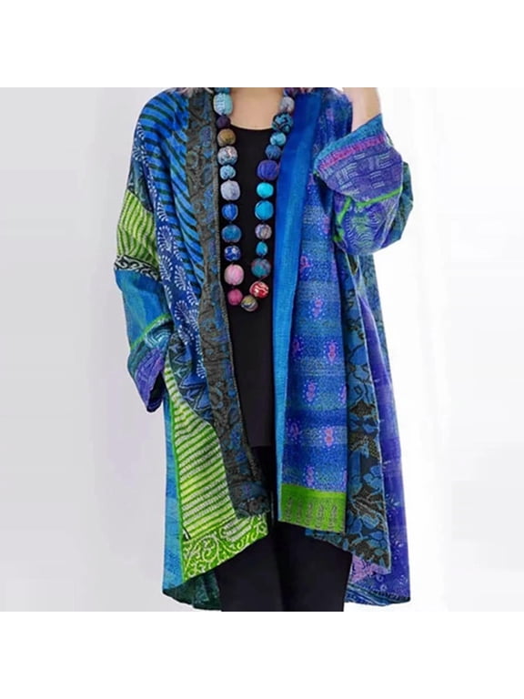 Sweater for Women,Women Fashion Casual Boho Print Shirt Winter Coat Loose Long Sleeve Cardigan Pocket Top