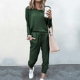 thumbnail image 1 of OKBOP Essentials Sweatpants,Two-Piece Solid Casual Top Sets Long Sleeve Wear Sports Suit Pants for Women, 1 of 6