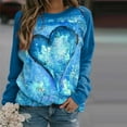thumbnail image 1 of OKBOP Tank Tops For Women,Woman'S Round Neck Casual Long Sleeved Printing ing Love Sweater T Shirt Top Girls' Tops,Tees & Blouses Fall Sweatshirt, 1 of 8