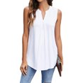thumbnail image 1 of OKBOP Tops for Women Sexy Casual,V-Neck Summer Sleeveless Casual Fashion Striped T-Shirt Blouses for Women Workout Shirts for Women, 1 of 6