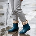 thumbnail image 1 of OKBOP Waterproof and Warm rain boots for women waterproof Pull-On Winter Ankle-High Waterproof Flat Heel, 1 of 5
