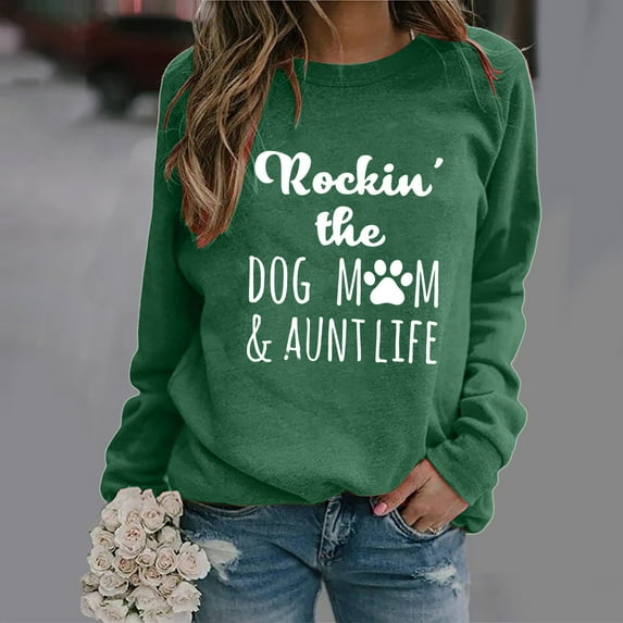 OKBOP White Tops for Women Sexy,Casual Long Sleeve Printing O-Neck Shirt Pullover Womens Blouses And Tops Dressy White Dress Shirt for Women